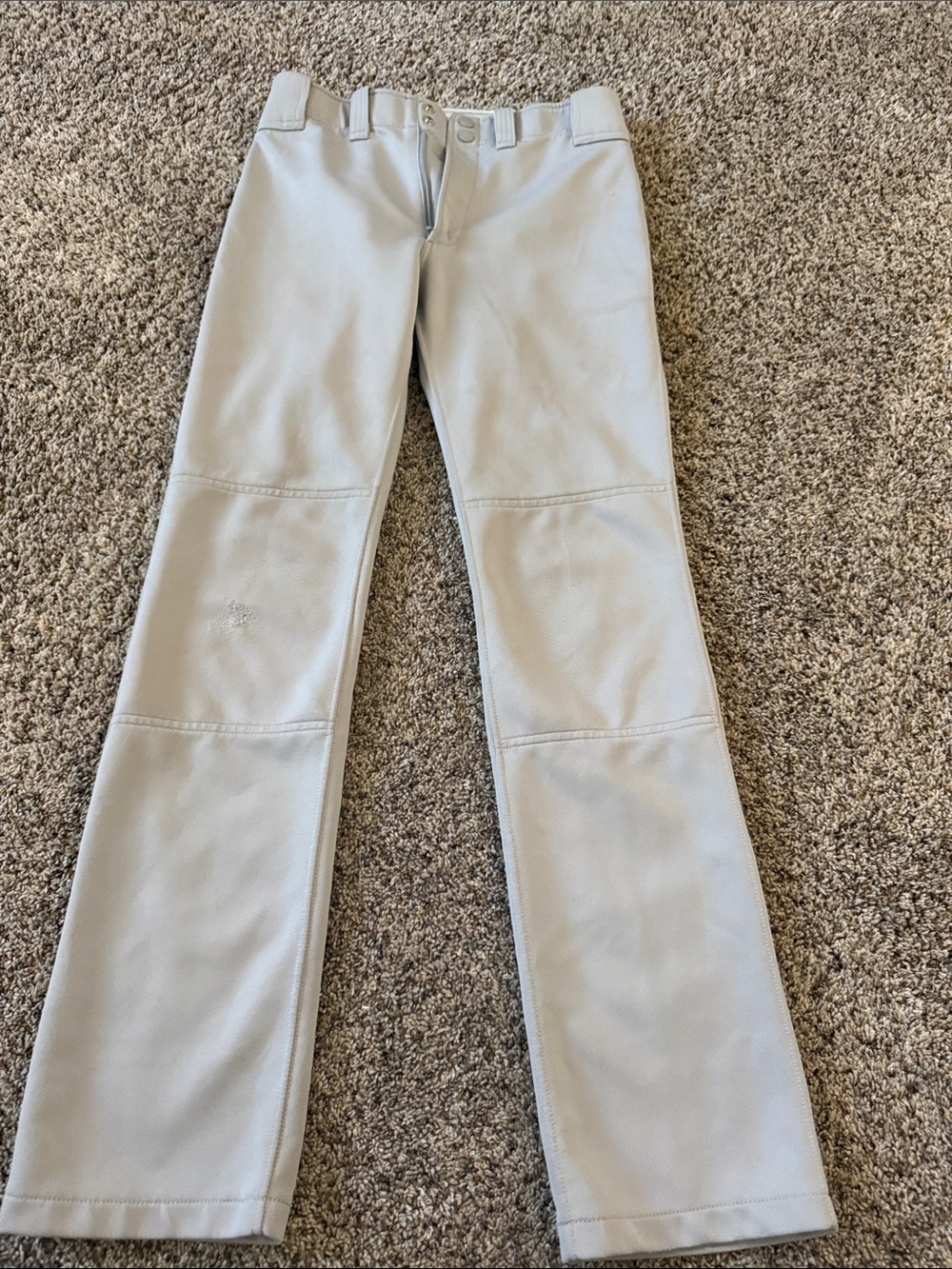 Mizuno Kids Wide Leg Baseball Pants in Light Gray